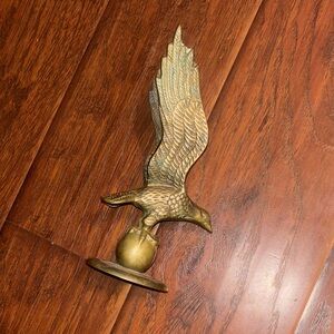 Brass Eagle Figurine in Aged Gold